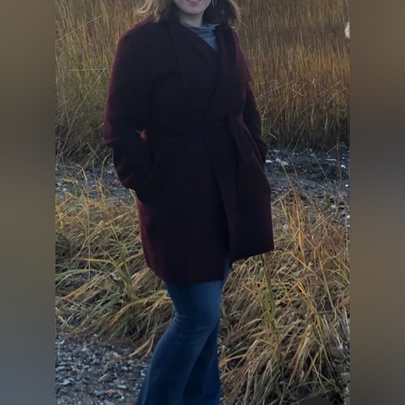 Tahari wool blend wrap coat - Picture 6 of 6